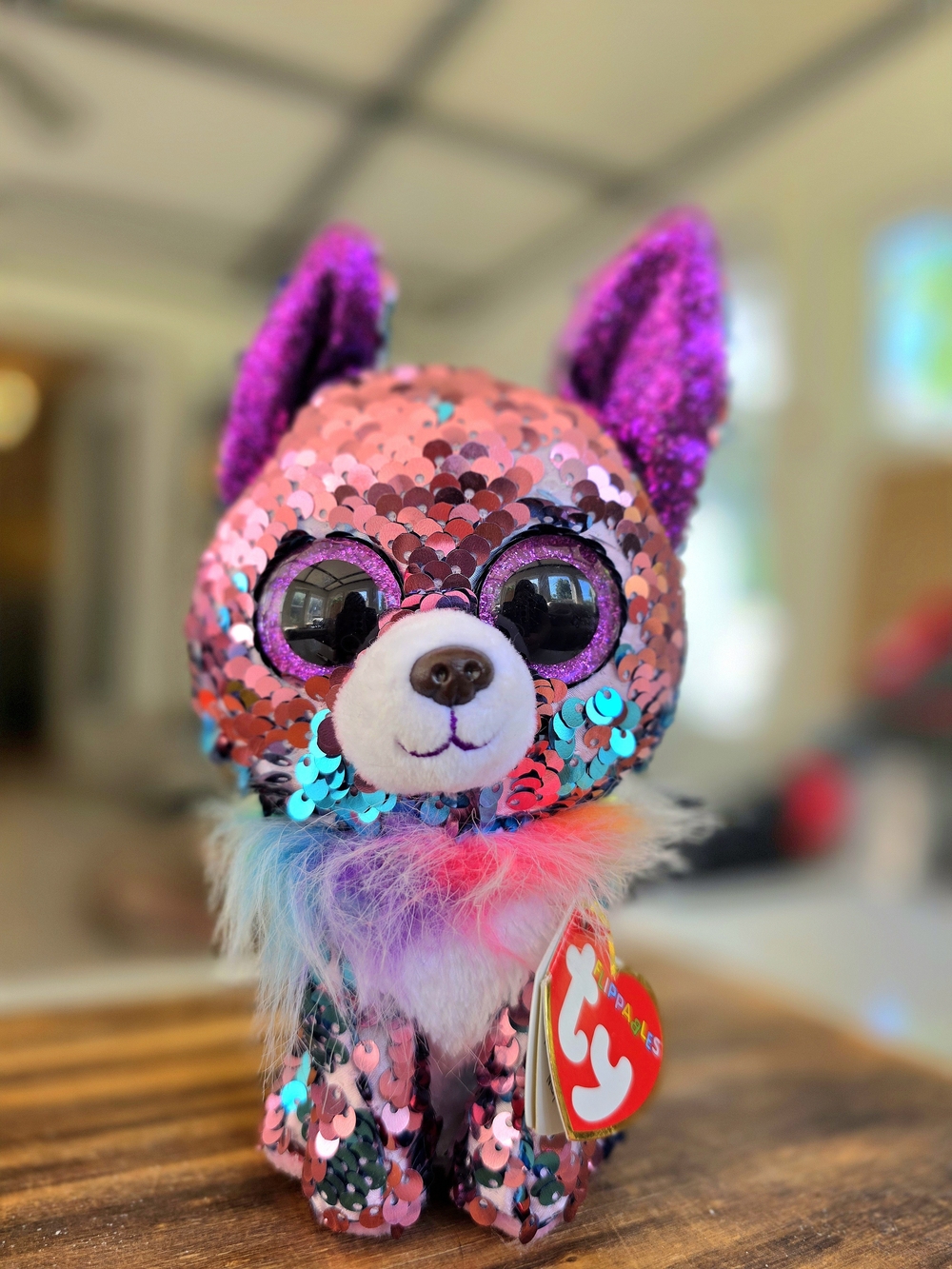 Ty Beanie Boo Flippables Dog Sequin Plush YAPPY May 12th
